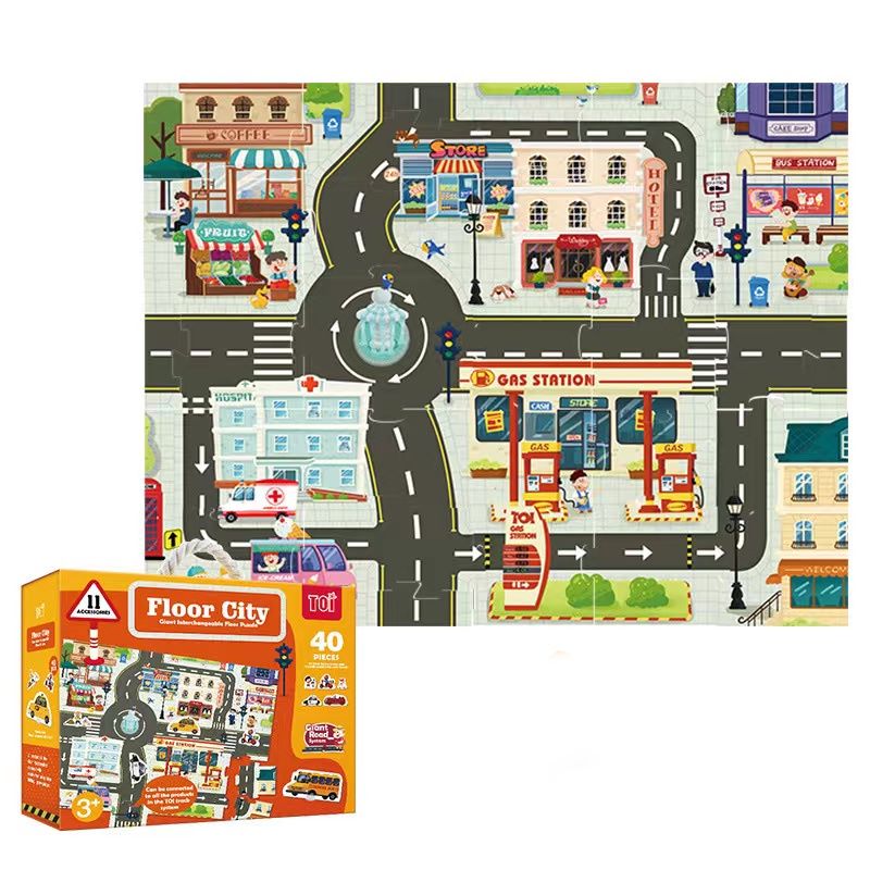 Riesiges Auto-Rundkurs-Puzzle