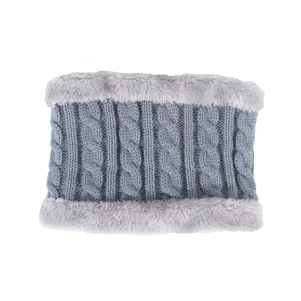 Gorro y calentador de cuello con pompón para bebé