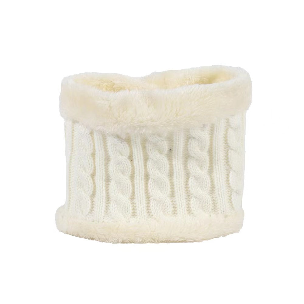 Gorro y calentador de cuello con pompón para bebé