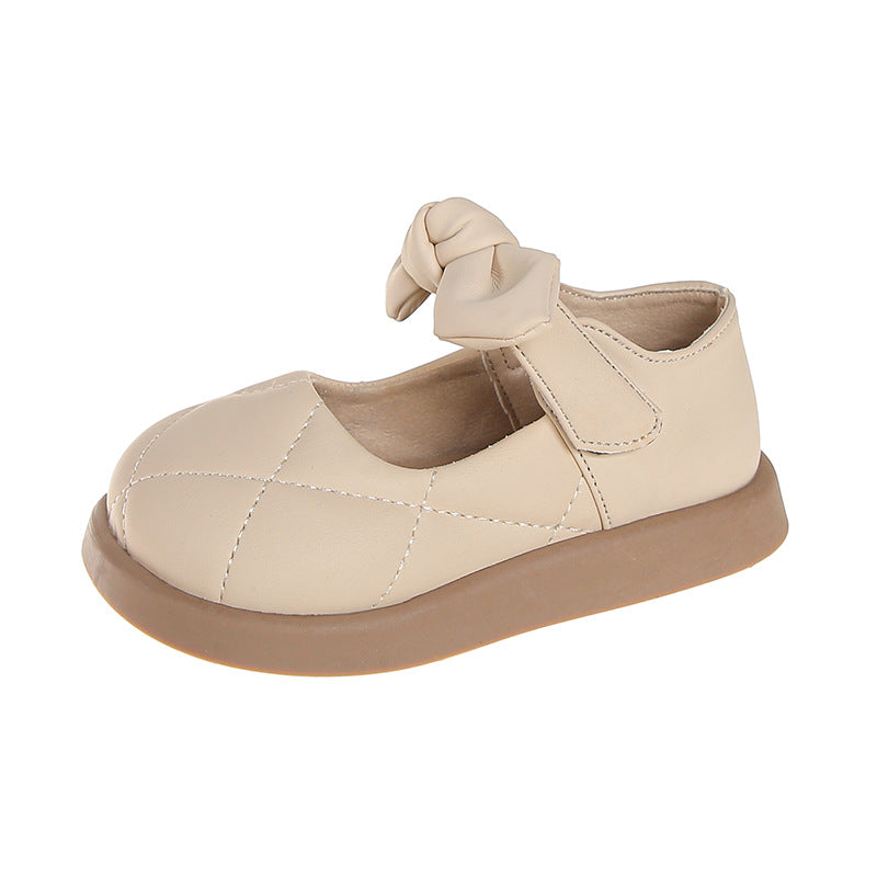 Baby Mädchen Flache Schuhe aus Kunstleder mit weicher Sohle
