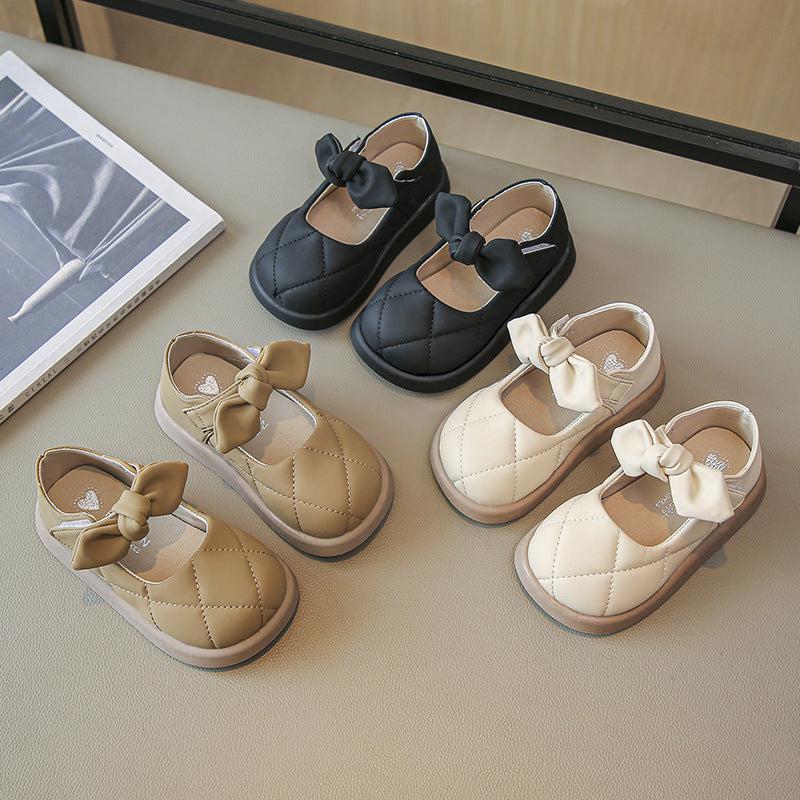 Baby Mädchen Flache Schuhe aus Kunstleder mit weicher Sohle