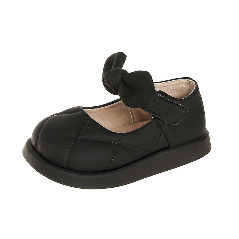 Baby Mädchen Flache Schuhe aus Kunstleder mit weicher Sohle