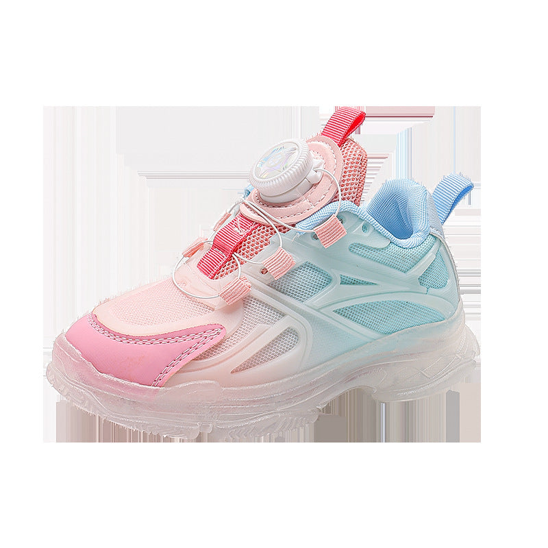 Chaussures sport lumineuses en matière mesh respirable pour fille ou garcon