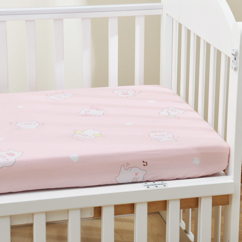 Draps en coton pour lit bébé avec motif arc en ciel