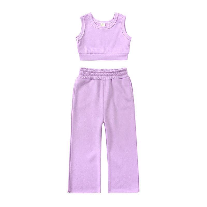 Set aus ärmellosem Top und weiter Jogginghose für kleine Mädchen