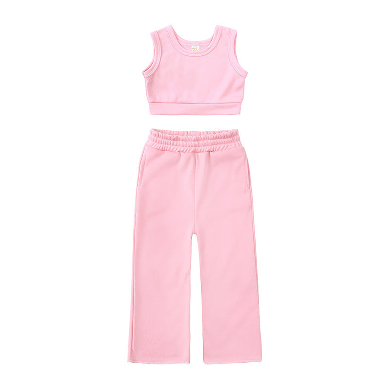 Set aus ärmellosem Top und weiter Jogginghose für kleine Mädchen