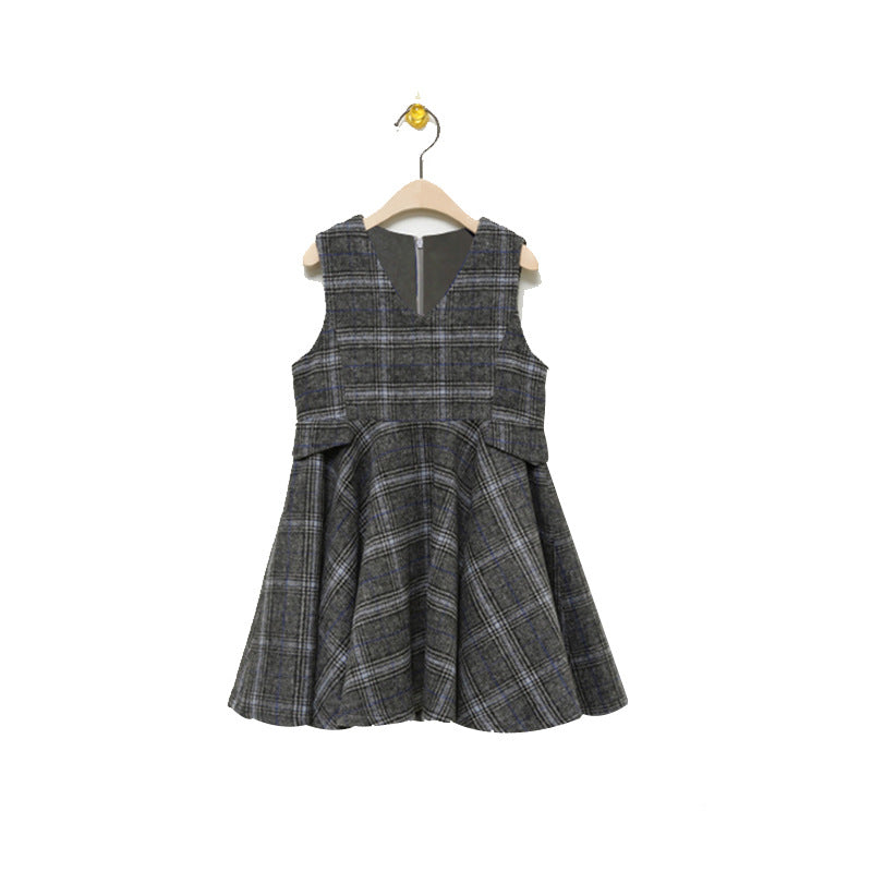 Mädchen-Winterset: Samt-T-Shirt und Wollkleid