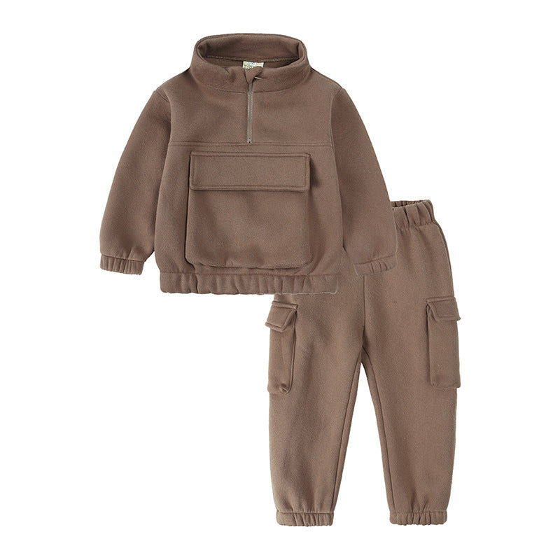 Kinder-Joggingset mit Fronttasche und Cargohose