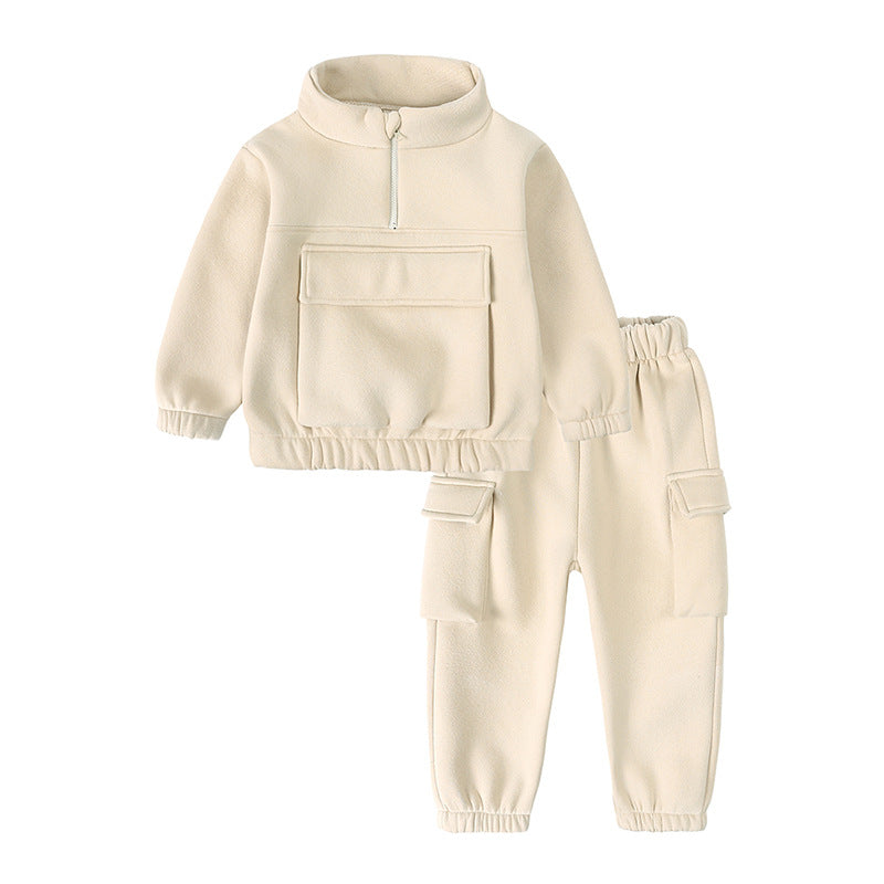 Kinder-Joggingset mit Fronttasche und Cargohose