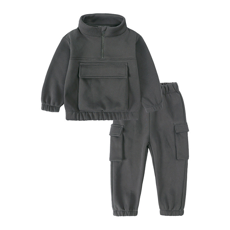 Kinder-Joggingset mit Fronttasche und Cargohose