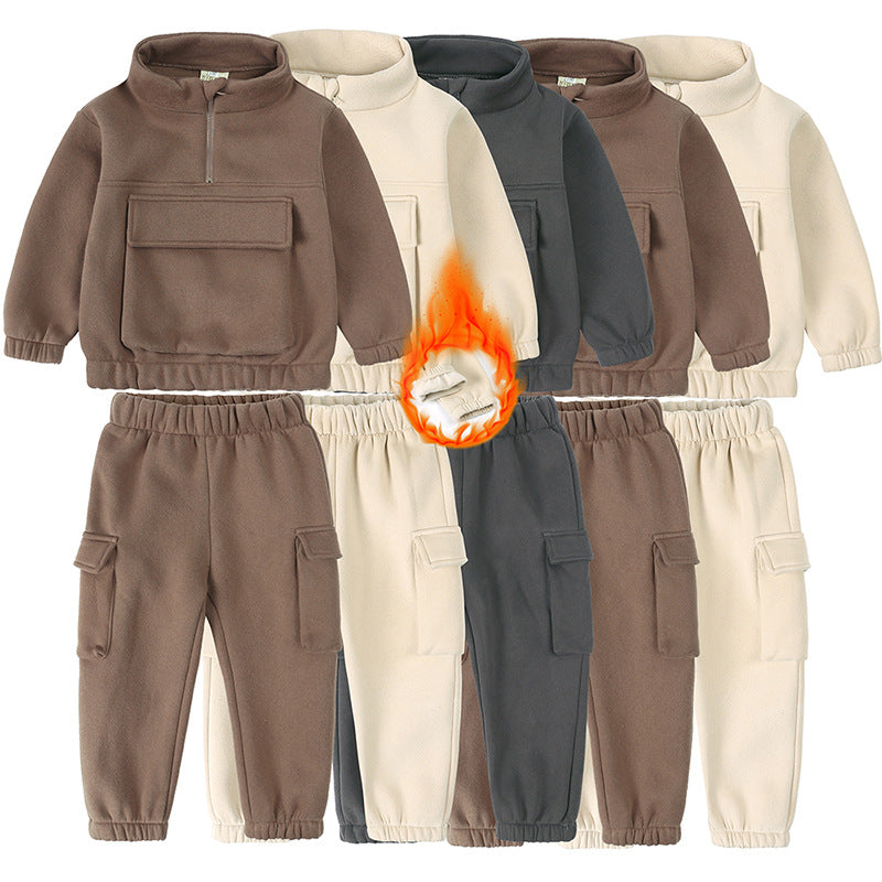 Kinder-Joggingset mit Fronttasche und Cargohose