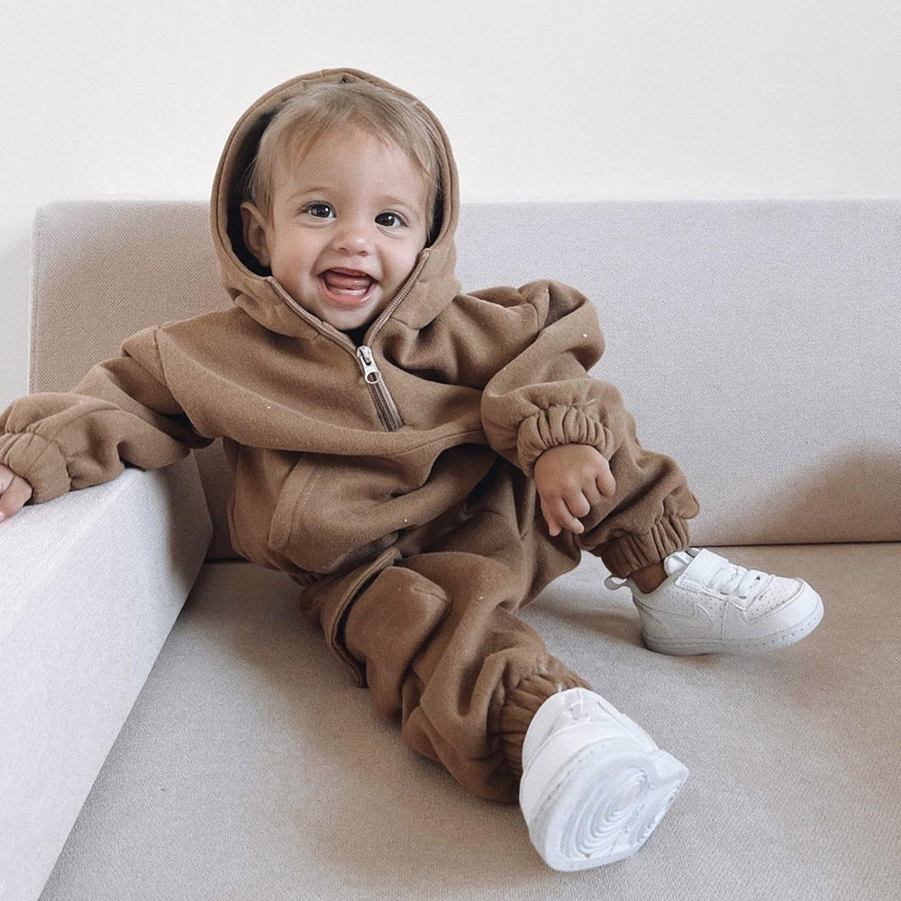 Conjunto de jogging infantil: sudadera con capucha y pantalón de chándal