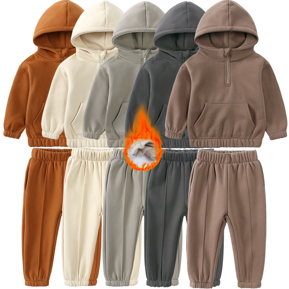 Conjunto de jogging infantil: sudadera con capucha y pantalón de chándal