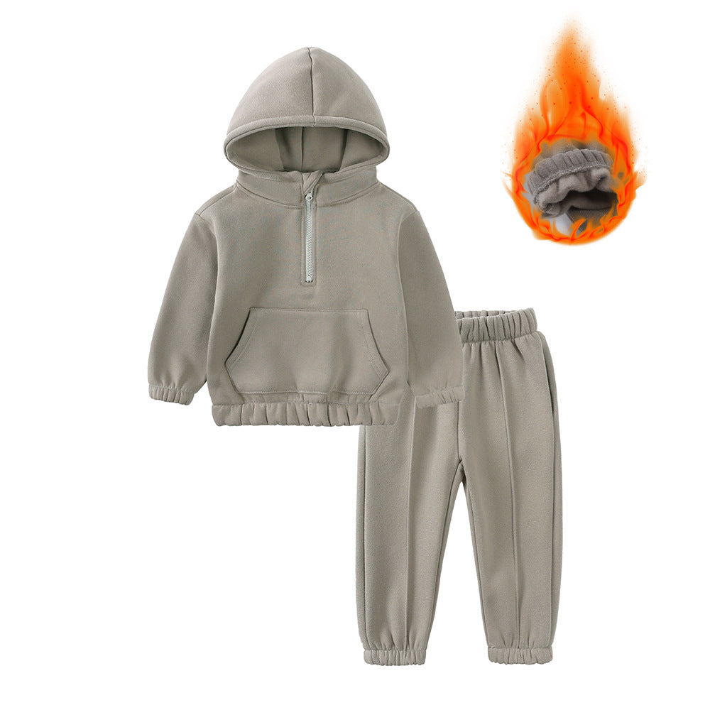Conjunto de jogging infantil: sudadera con capucha y pantalón de chándal