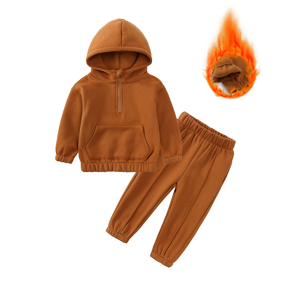 Conjunto de jogging infantil: sudadera con capucha y pantalón de chándal