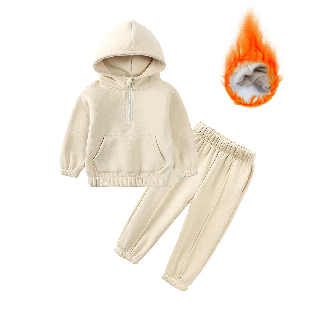 Conjunto de jogging infantil: sudadera con capucha y pantalón de chándal