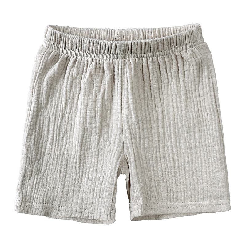 Conjunto de camiseta y pantalones cortos de algodón ligero de verano para niños y niñas.