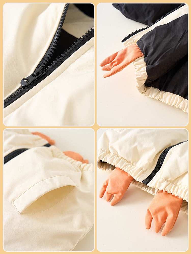 Doudoune Enfant Style Pingouin – Capuche, Imperméable et Coupe-Vent