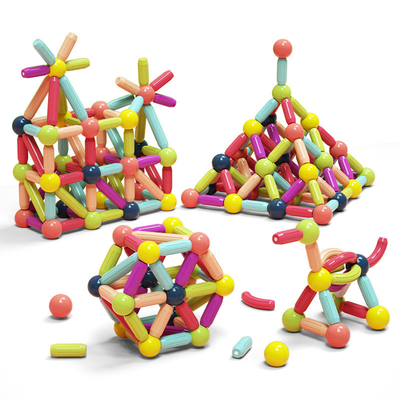 Magnet-Baukasten für Kinder mit Magnetstäben und -kugeln