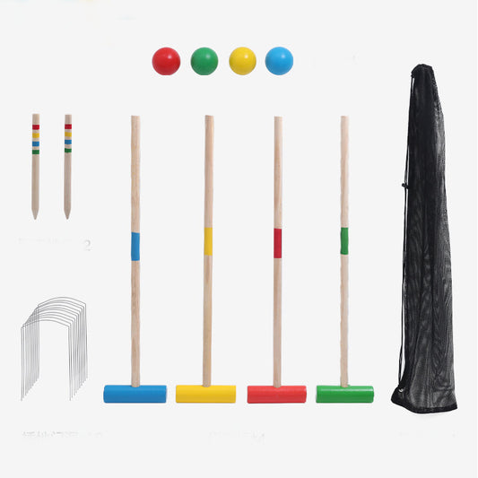 Jeu de croquet en bois coloré pour enfants