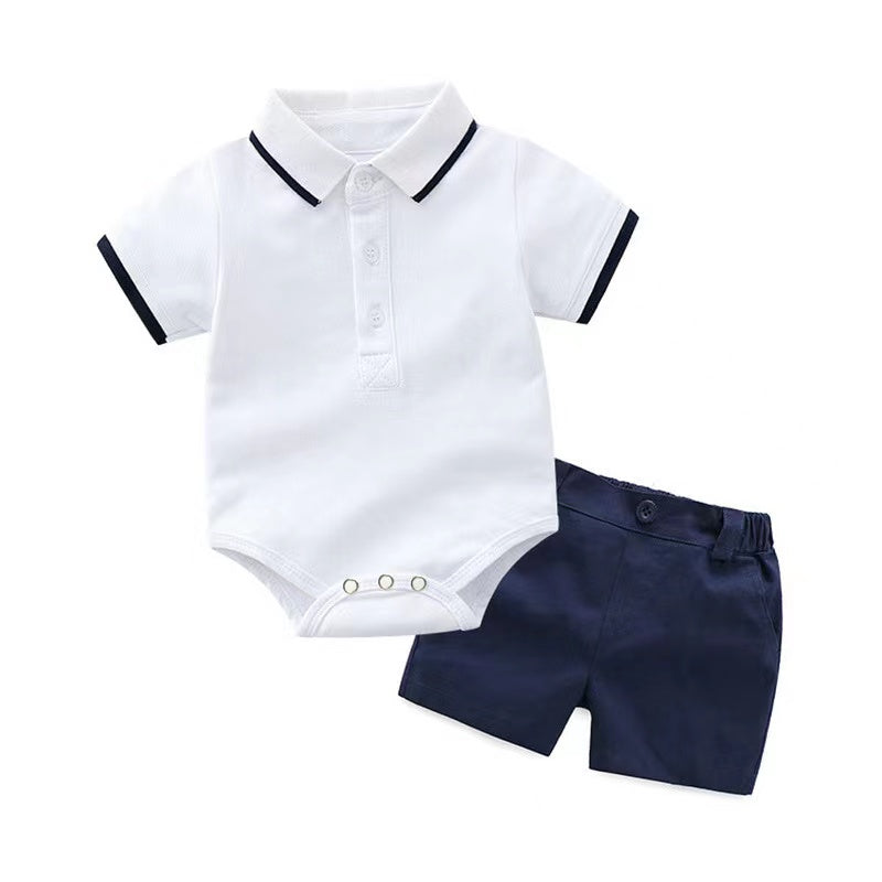 Set aus Kurzarm-Polo-Bodys und Shorts für Jungen