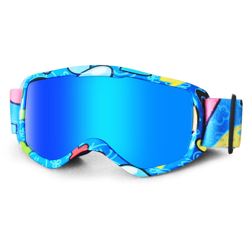 Antibeschlag-Skibrille für Kinder mit Cartoon-Muster