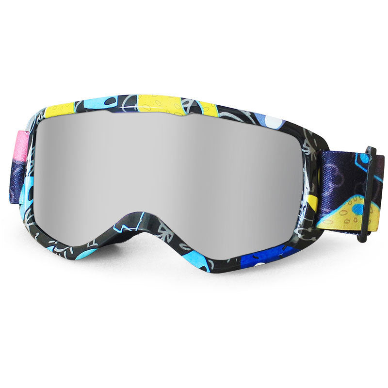Antibeschlag-Skibrille für Kinder mit Cartoon-Muster