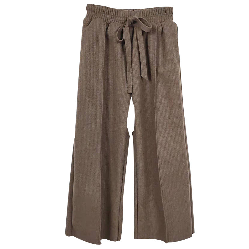 Pantalones holgados para niñas con cinturilla con cordón