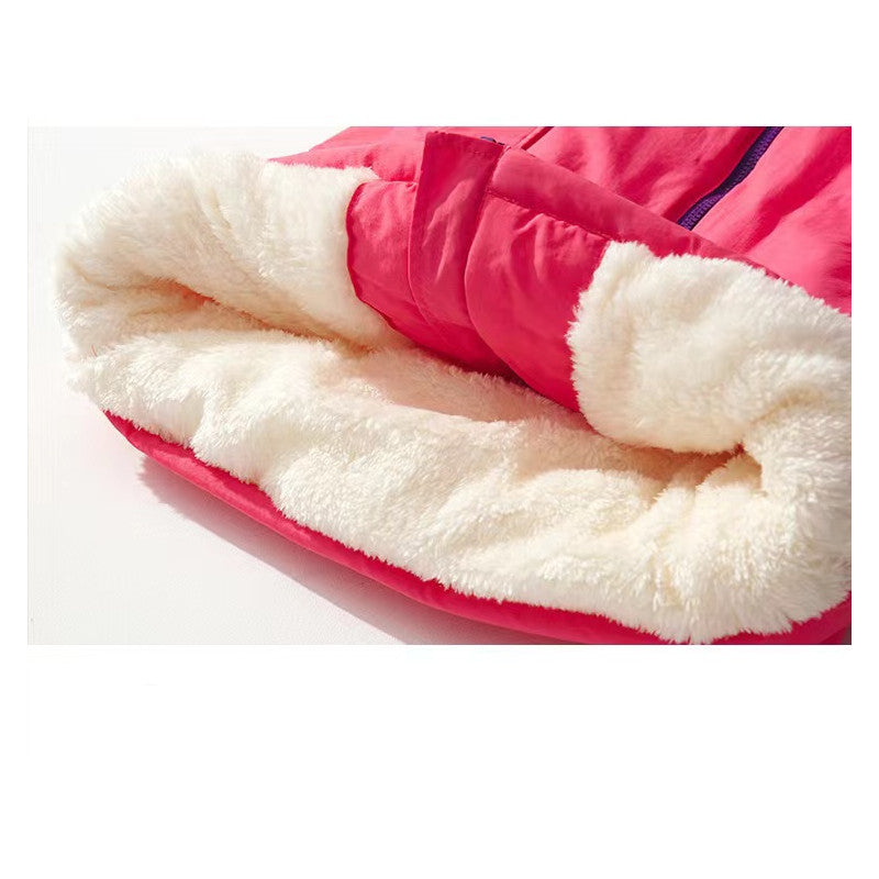 Stylischer, pelzgefütterter Parka mit Kapuze für Mädchen