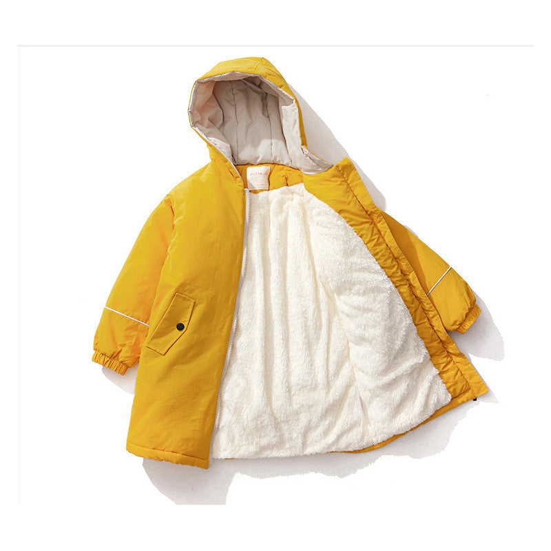 Stylischer, pelzgefütterter Parka mit Kapuze für Mädchen