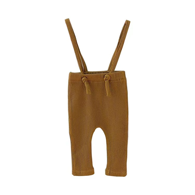 Pantalones de lana con tirantes para bebés
