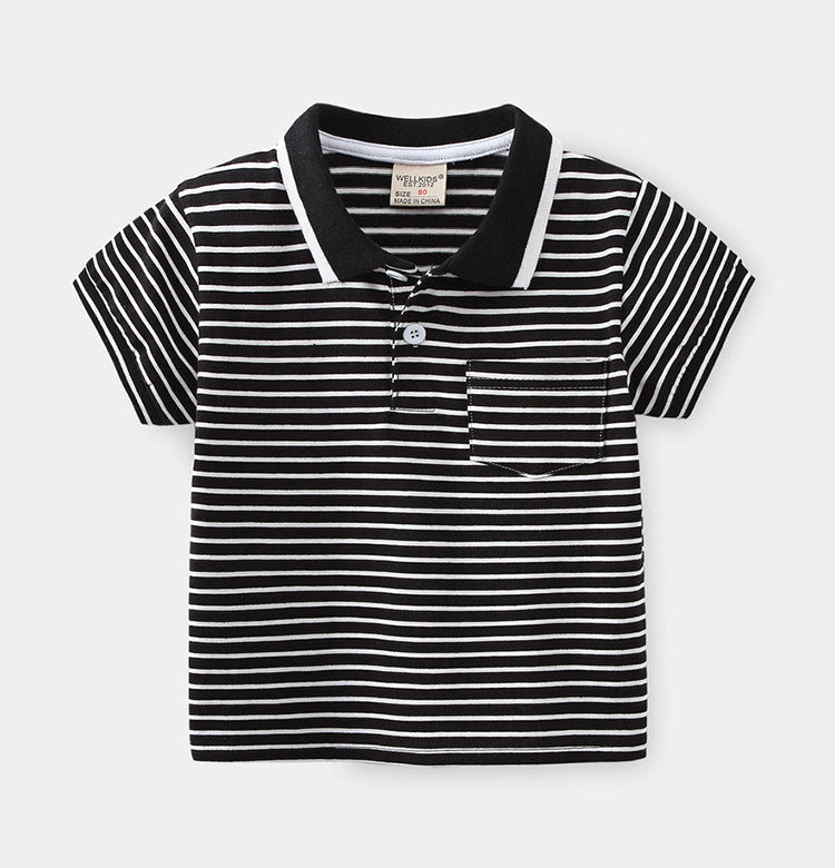 Polo rayé à motif manches courtes pour garçon