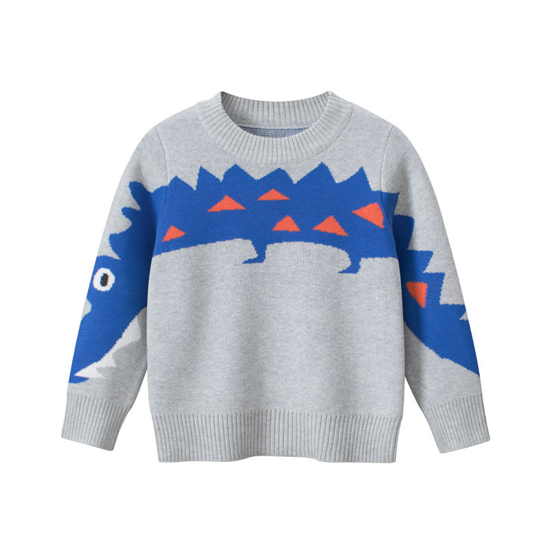 Kinder-Strickpullover mit Krokodilmuster