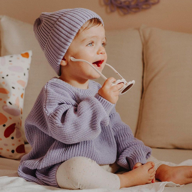 Pull en maille côtelée ample pour enfants – Confortable & Stylé
