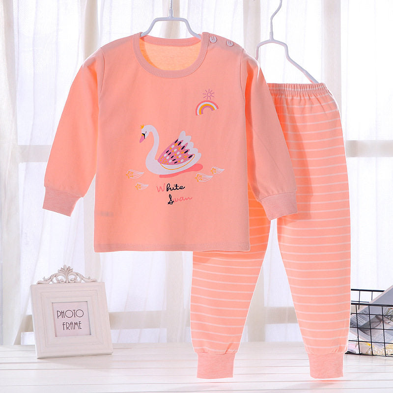 Pyjama imprimé animaux pour bébé garçon ou fille avec pull et pantalon
