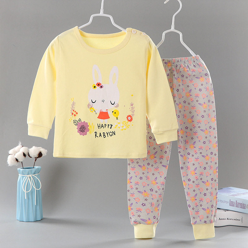 Pyjama imprimé animaux pour bébé garçon ou fille avec pull et pantalon
