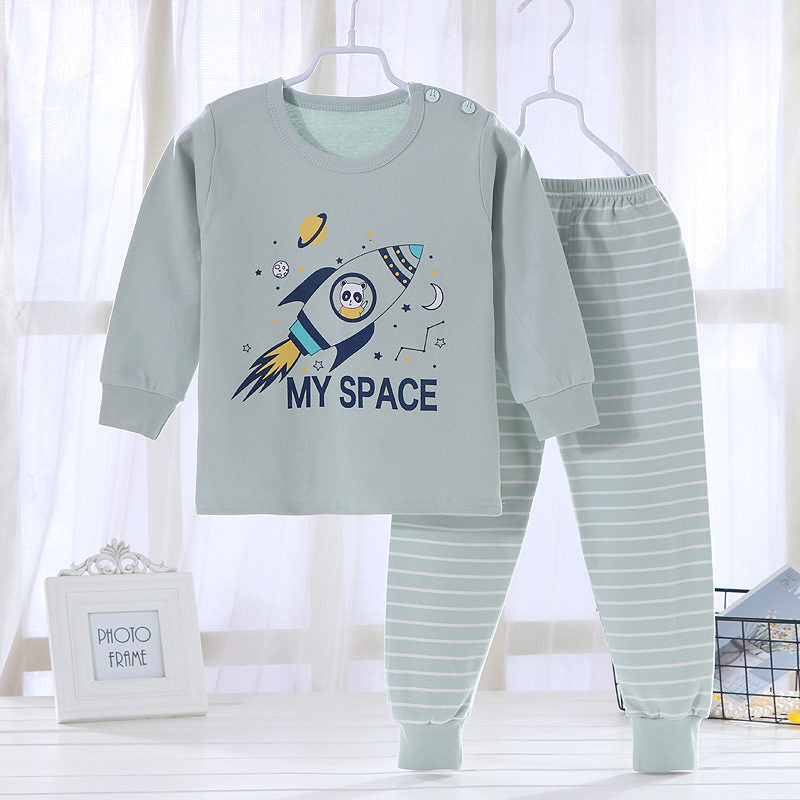 Pyjama imprimé animaux pour bébé garçon ou fille avec pull et pantalon