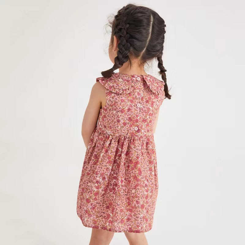 Ärmelloses Kleid mit Blumenmuster für Mädchen