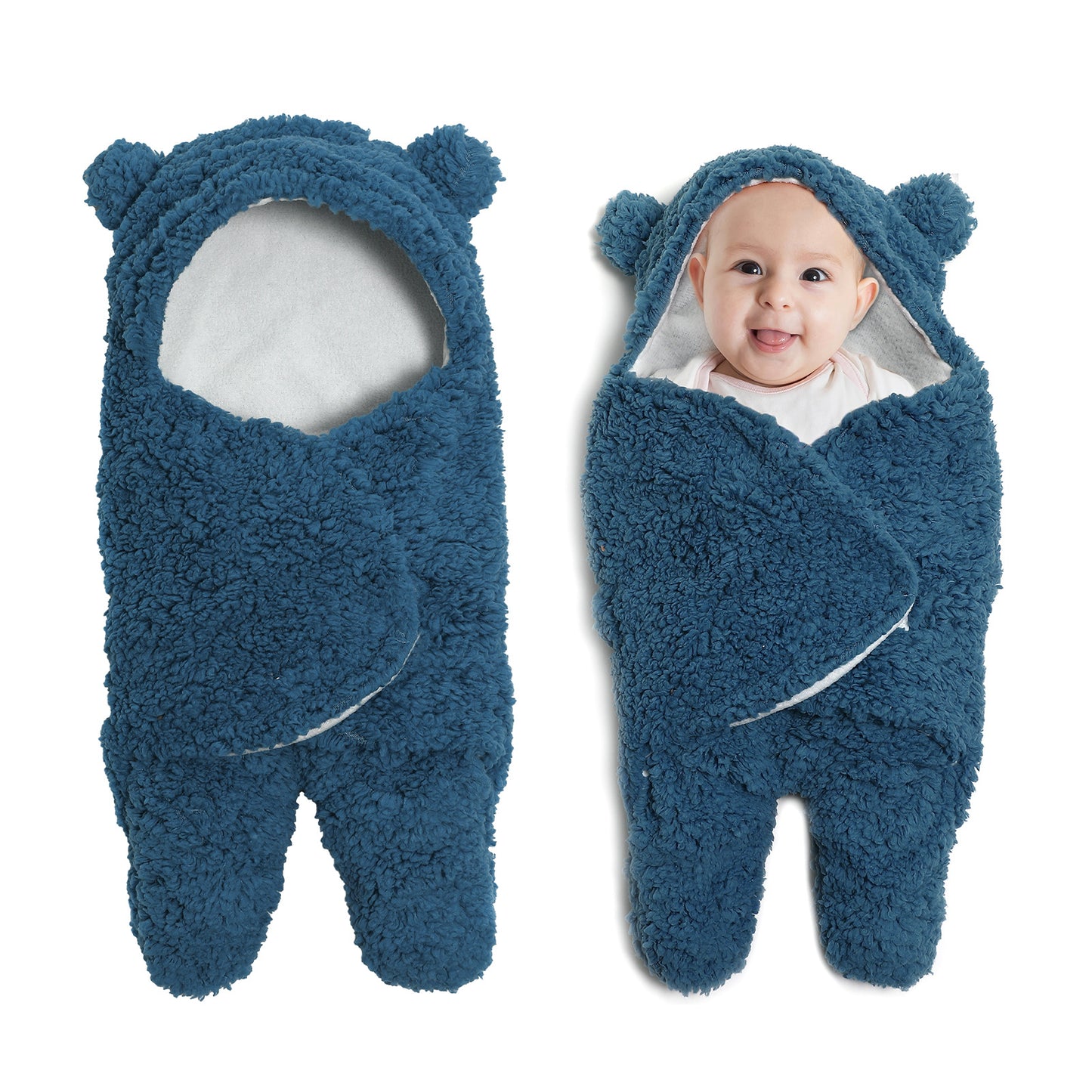 Warmer Plüsch-Schlafsack mit geteilten Beinen für Babys