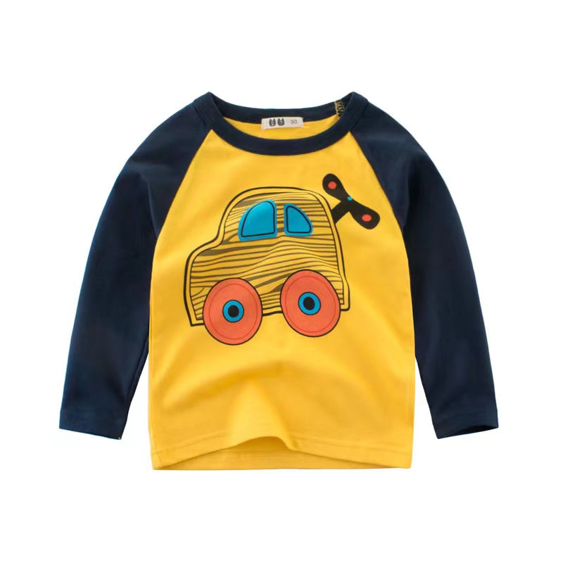 T-Shirt manches longues imprimé véhicules pour garçon