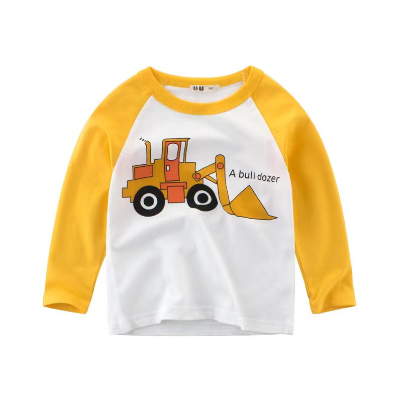 T-Shirt manches longues imprimé véhicules pour garçon