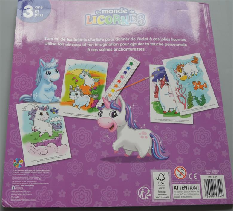 Un Mundo de Unicornios (libro para pintar con acuarela y pincel)