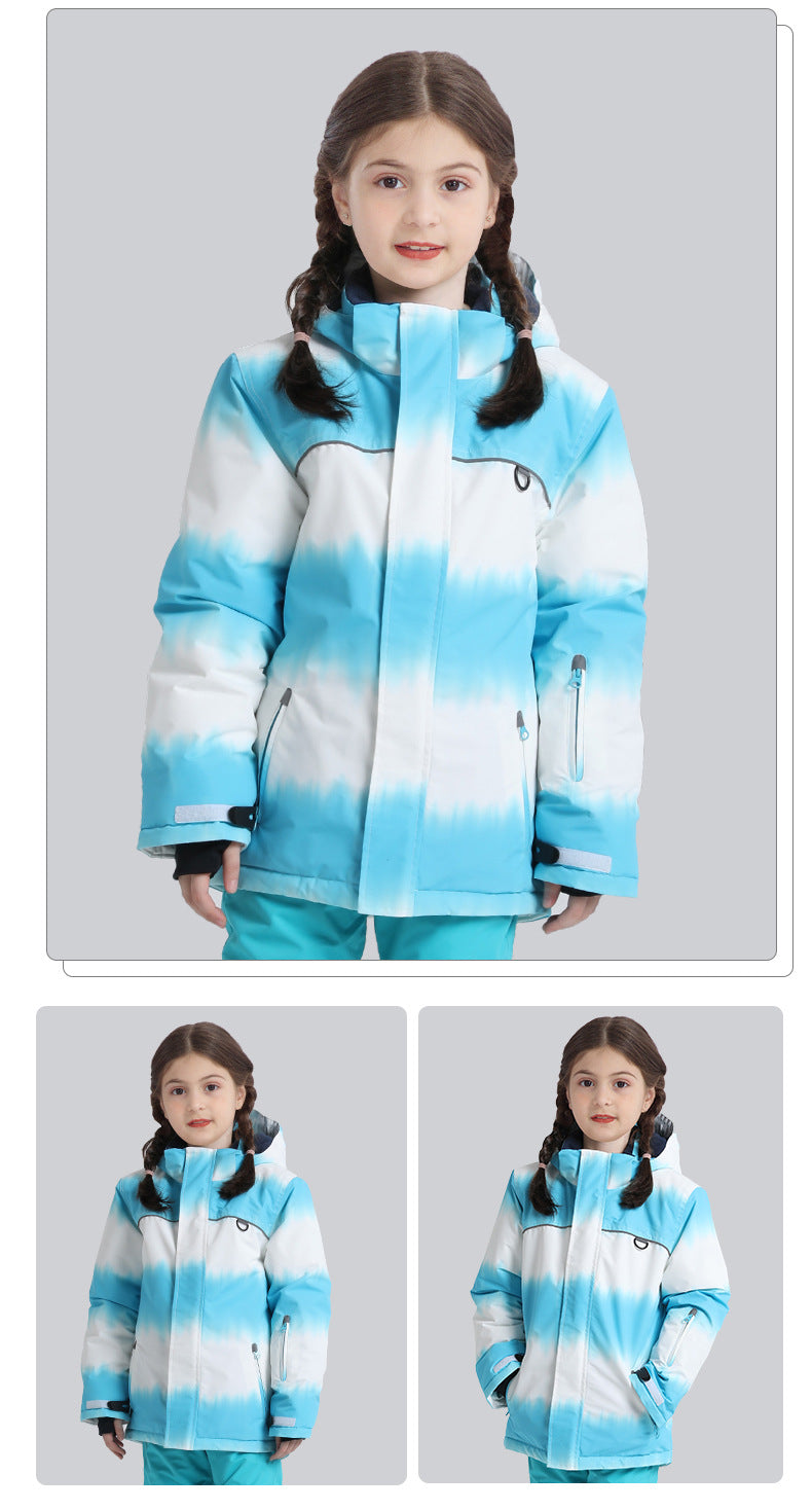 Dick gefütterte Kinder-Skijacke und -hose