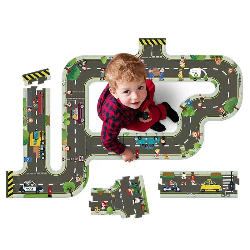 Riesiges Auto-Rundkurs-Puzzle