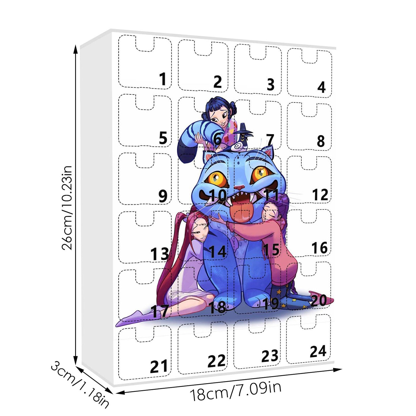 Calendrier de l’Avent K-pop Demon Hunters – Édition Limitée avec Porte-clés
