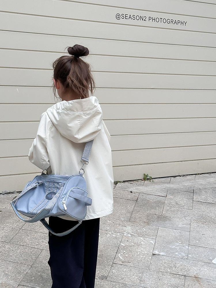 Veste coupe-vent imperméable enfant – Capuche, poches zippées
