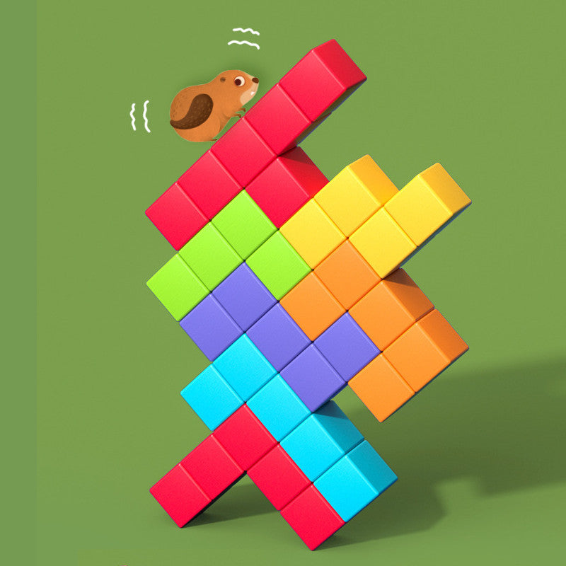 Cube "cinq en un" theme aventure dans la jungle éducatif pour enfant