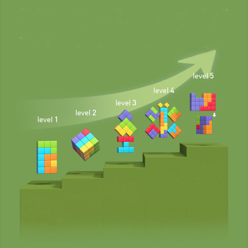Cube "cinq en un" theme aventure dans la jungle éducatif pour enfant