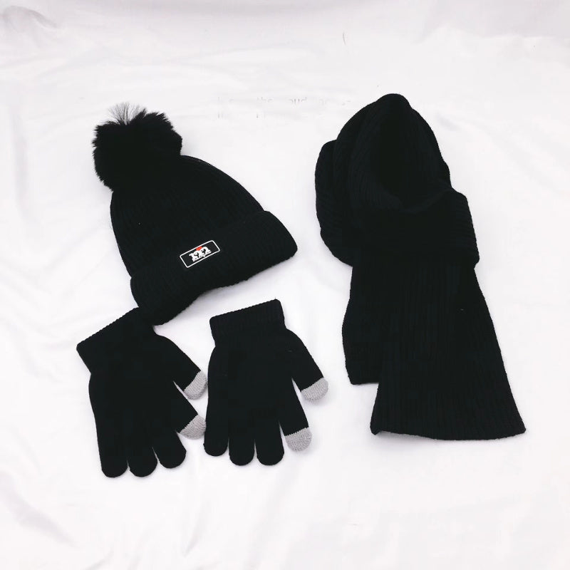 Ensemble bonnet écharpe gants en laine pour enfant
