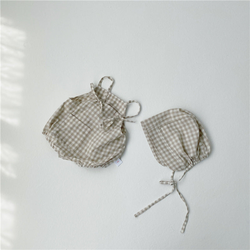 Baby-Overall und T-Shirt-Set mit abnehmbarer Kapuze